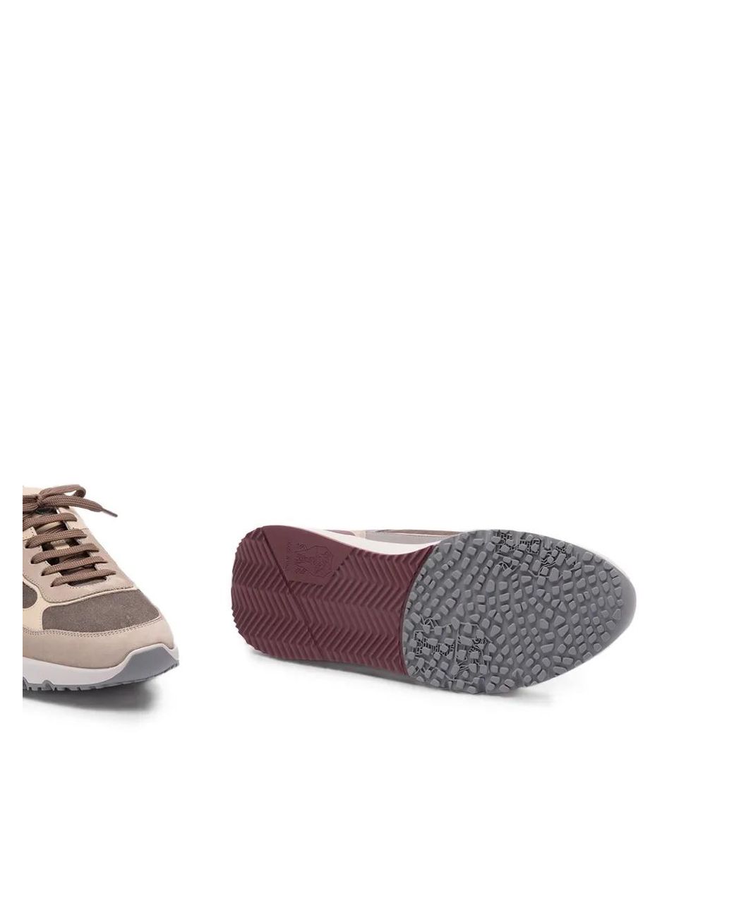 Brunello Cucinelli Pink Nubuck-And-Suede Runners for men
