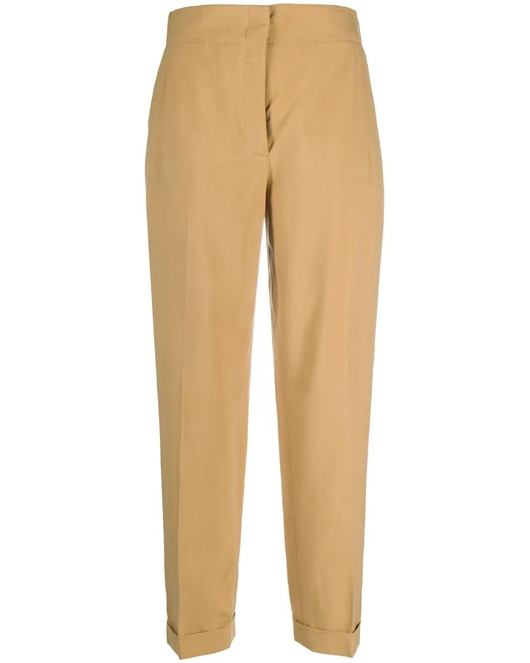 Ferragamo Natural Straight-Leg Trousers