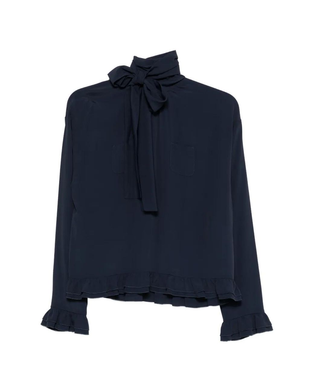 N°21 Blue Ruffled Shirt