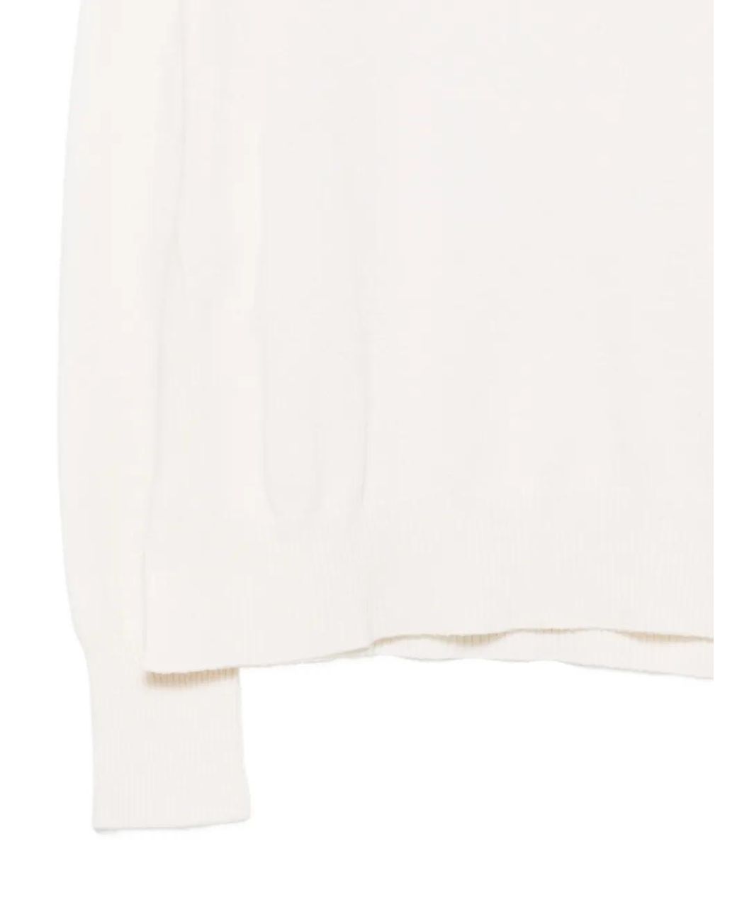 Semicouture White Drop-Shoulder Sweater