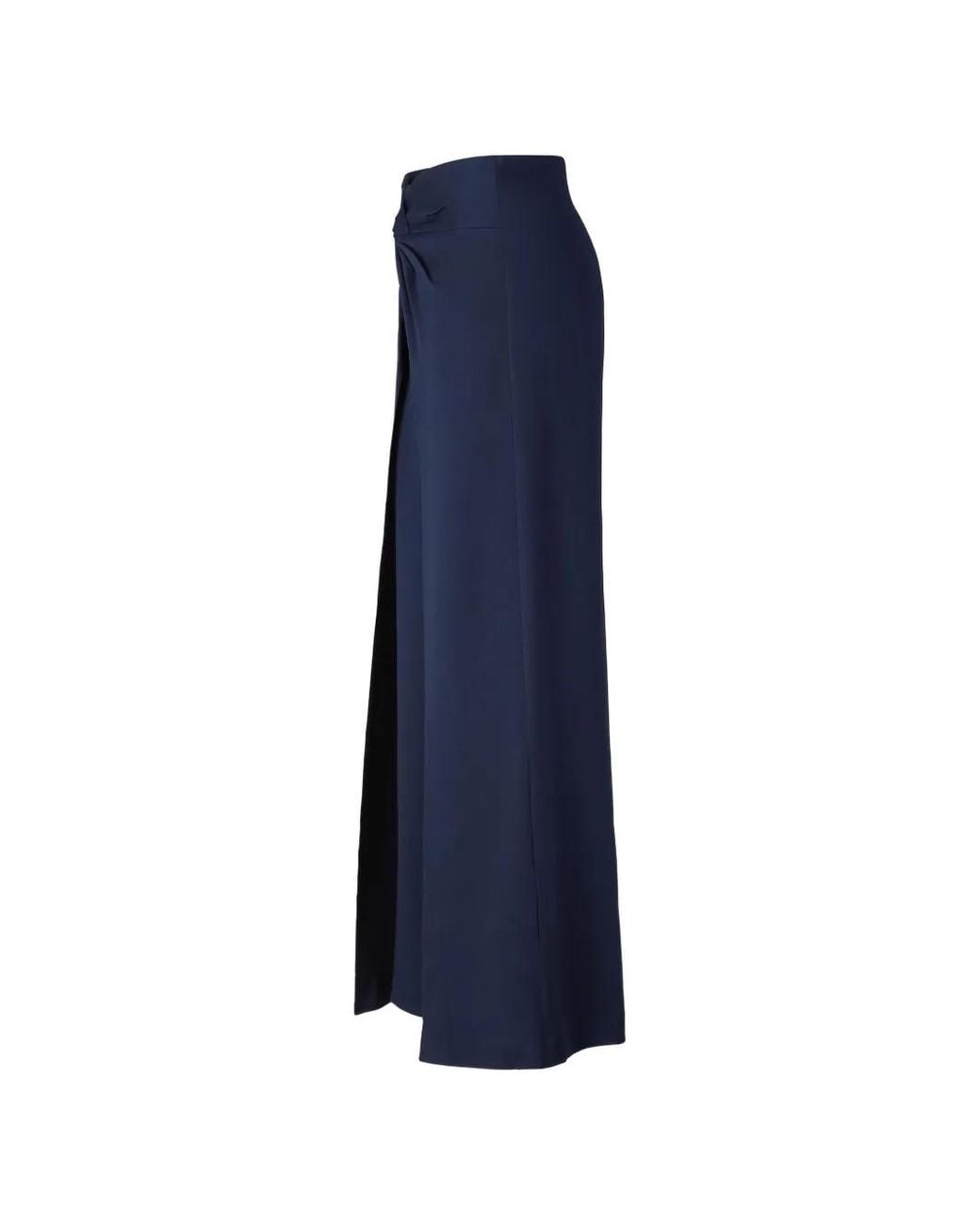 Silvia Tcherassi Blue Twist-Detail Wide-Leg Trousers