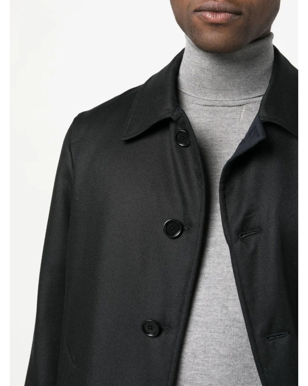 Abrigo Con Botones Lardini de hombre de color Black