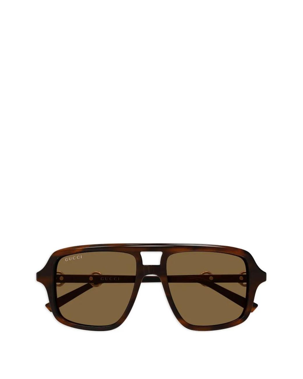 Gucci Brown Oversized Pilot Sunglasses