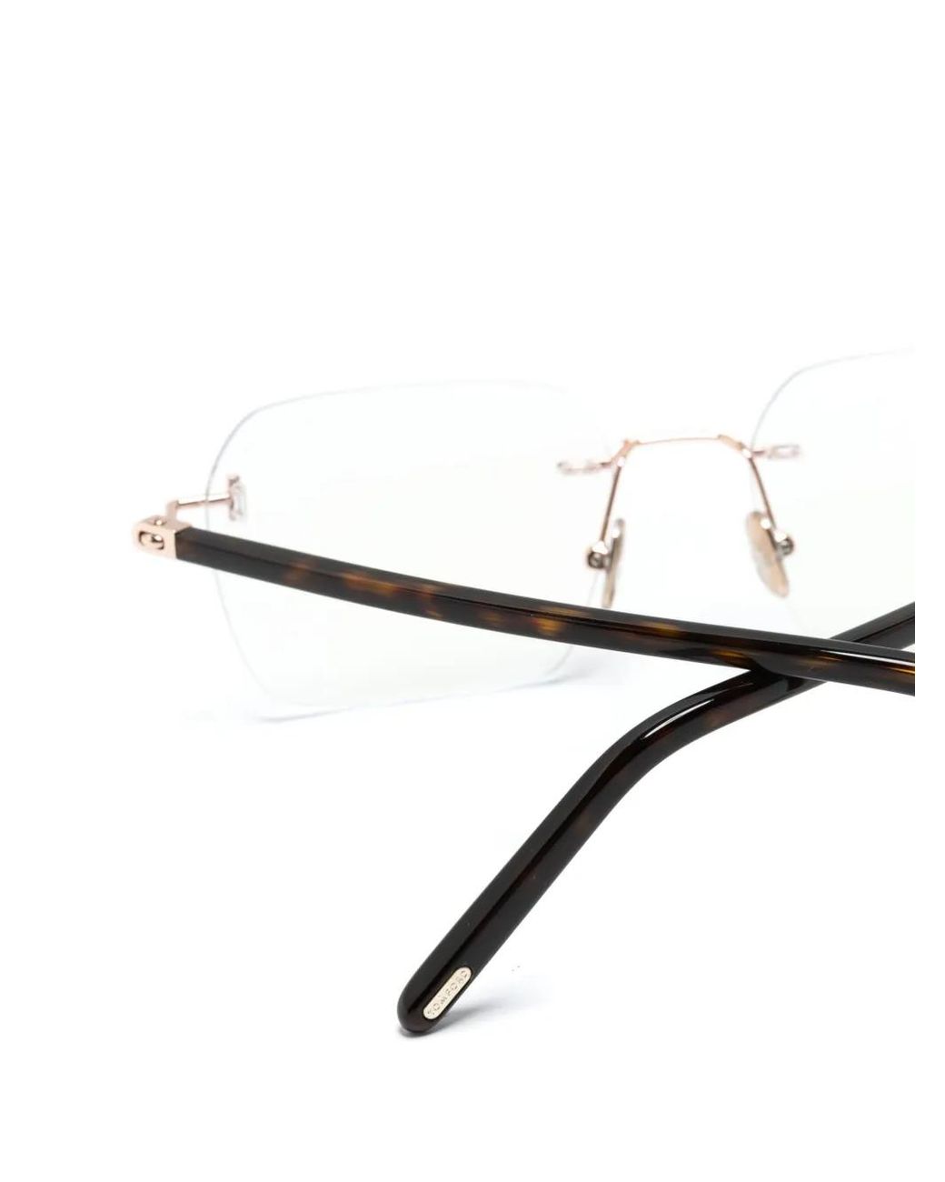 Tom Ford Metallic Rectangular Opticals