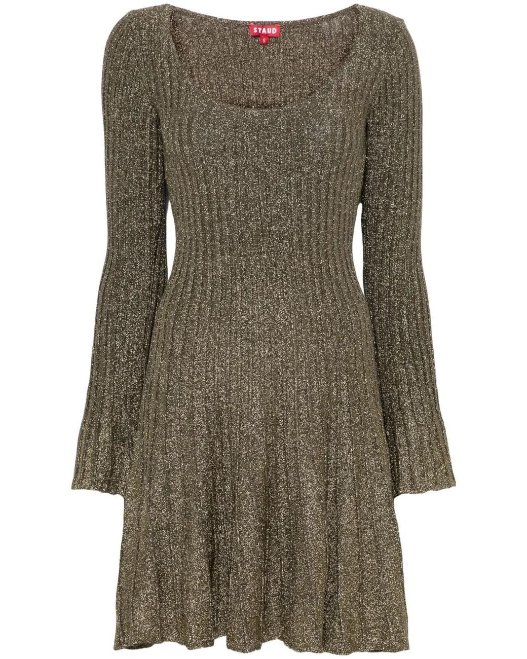 Staud Green Raquel Mini Dress