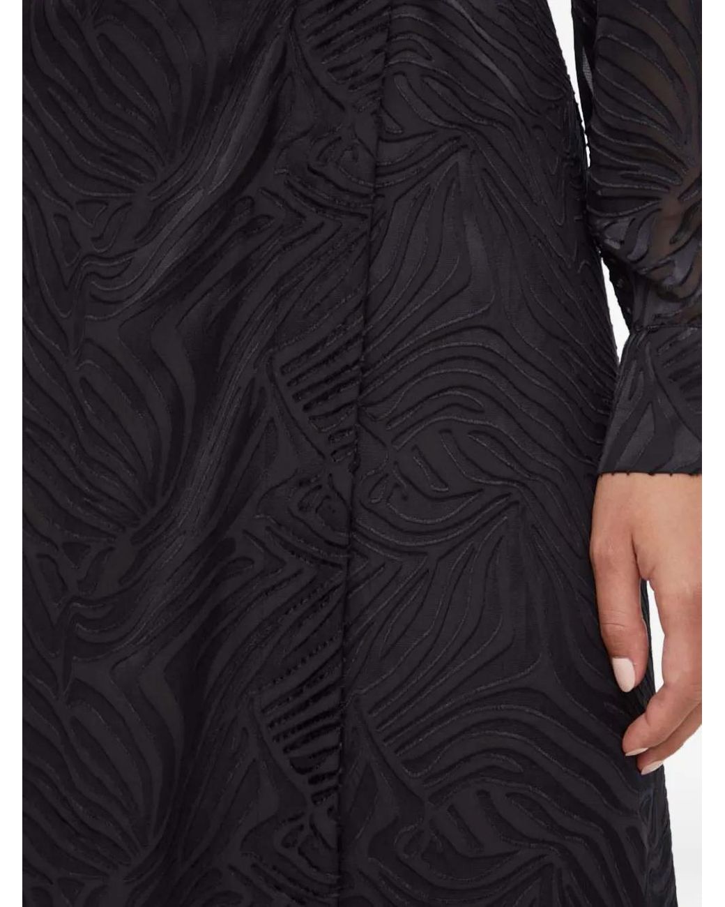 Pinko Black Patterned Wrap Maxi Dress
