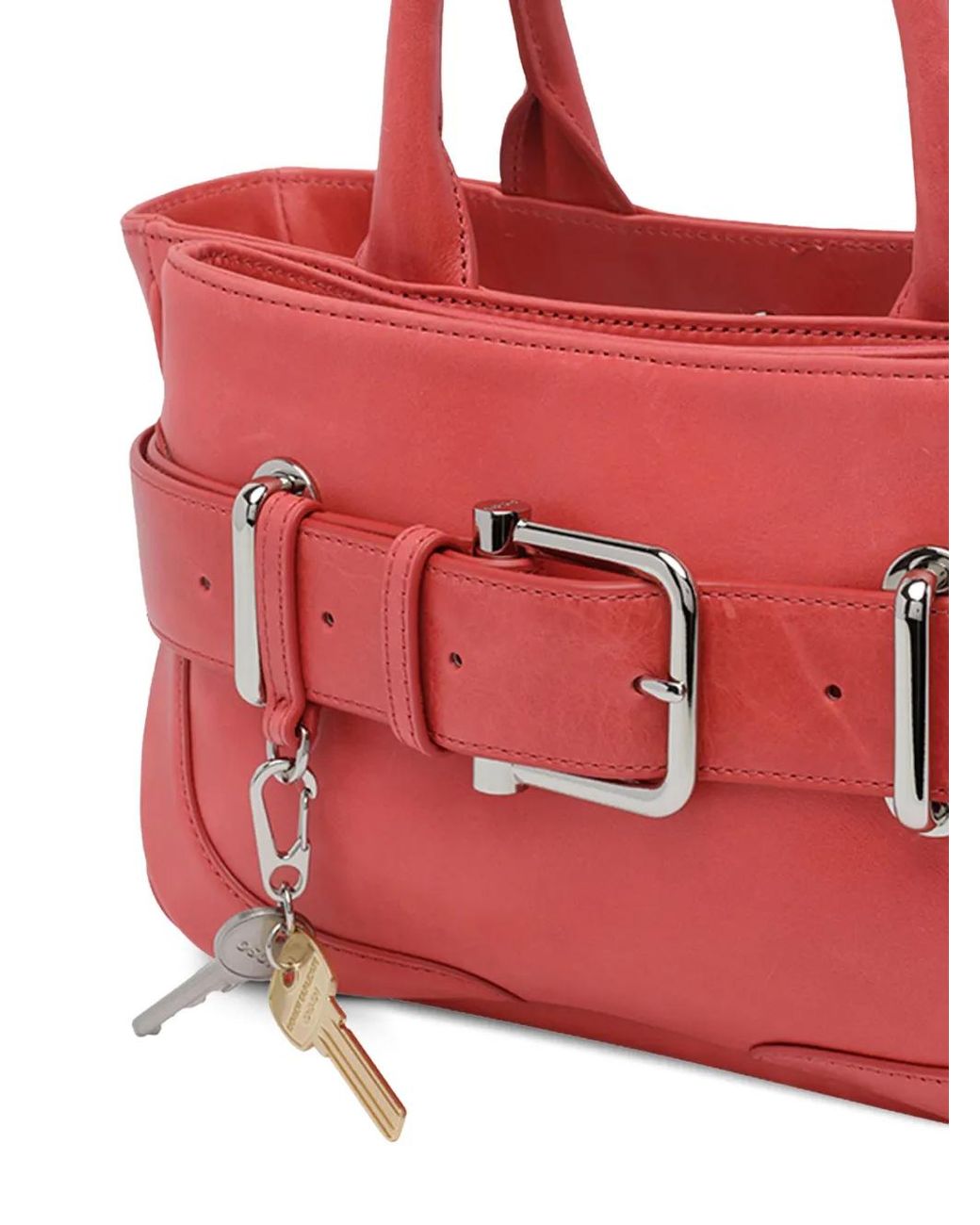 OSOI Red Mini Brocle Tote Bag