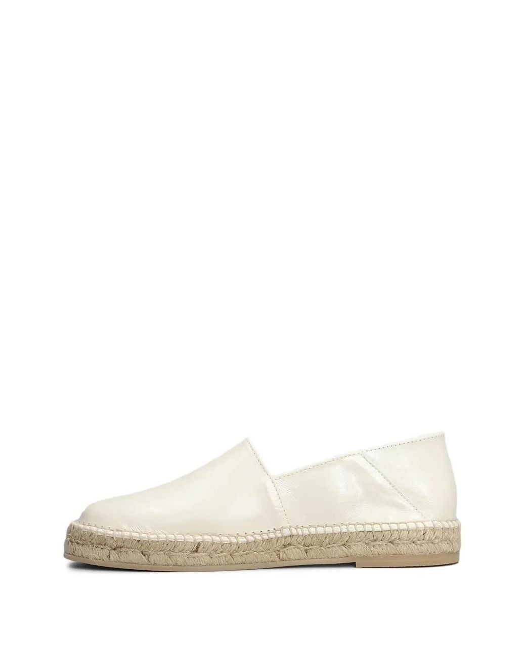 AMI White Leather Espadrilles for men