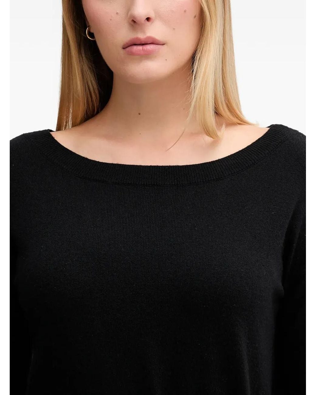 GAUDI Black Tie-Waist Midi Dress