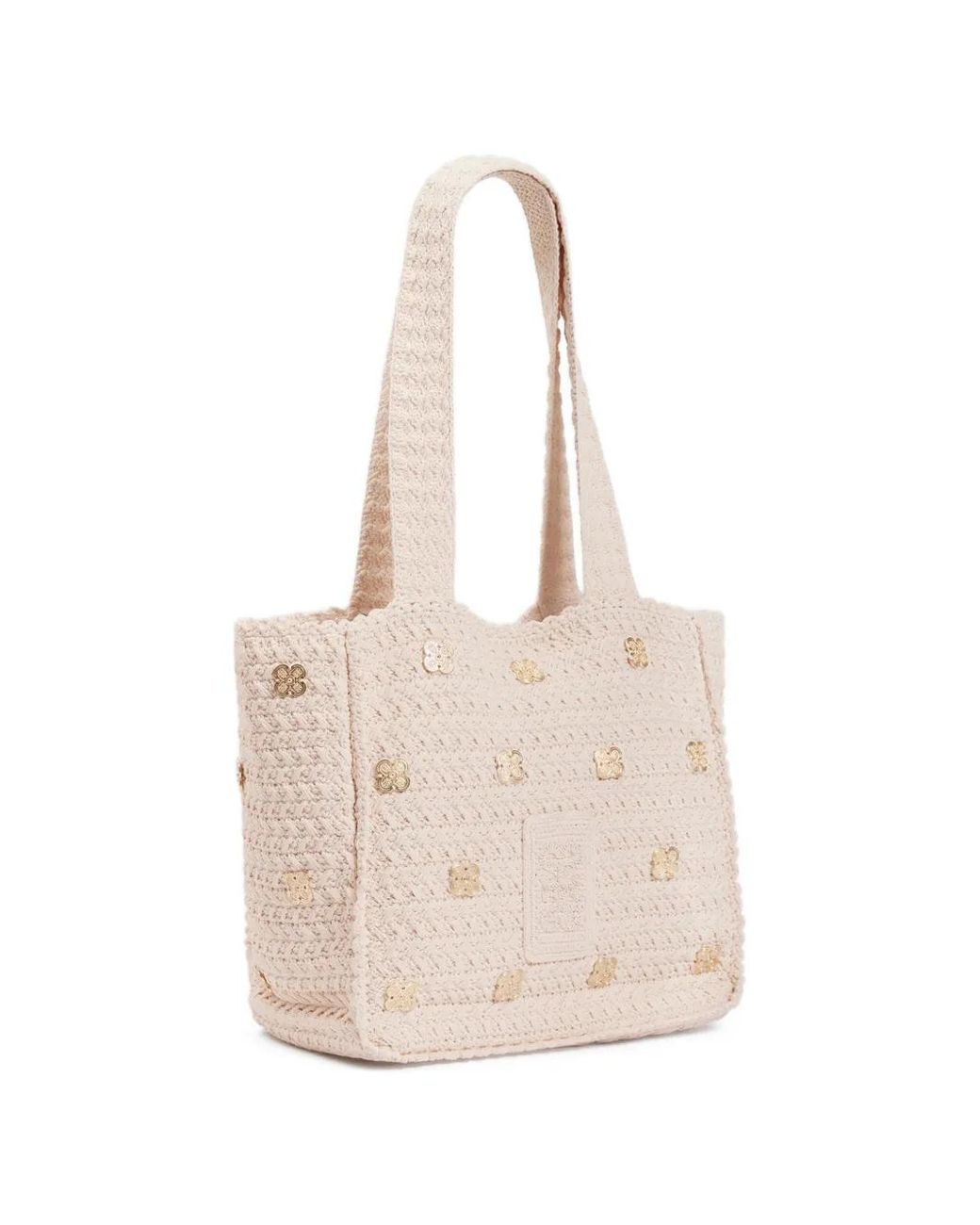Borsa Mini Con Applicazione di Sandro in Natural
