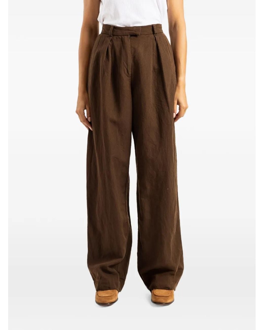 Casey Casey Brown Pantalon Coco À Plis