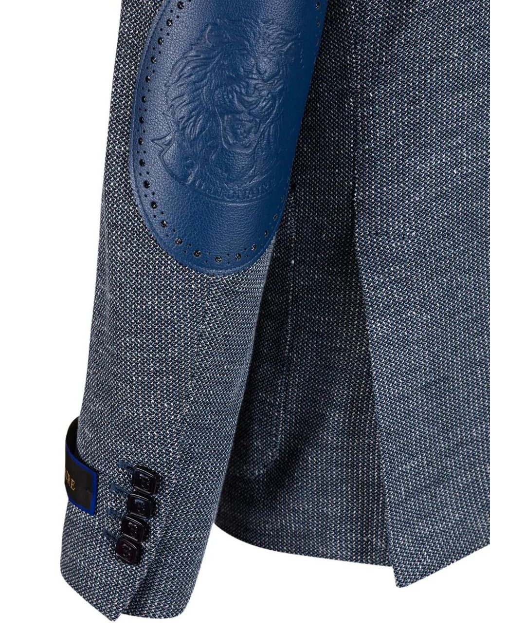 Billionaire Hack Blazer Mit Löwen-Patch in Blue für Herren