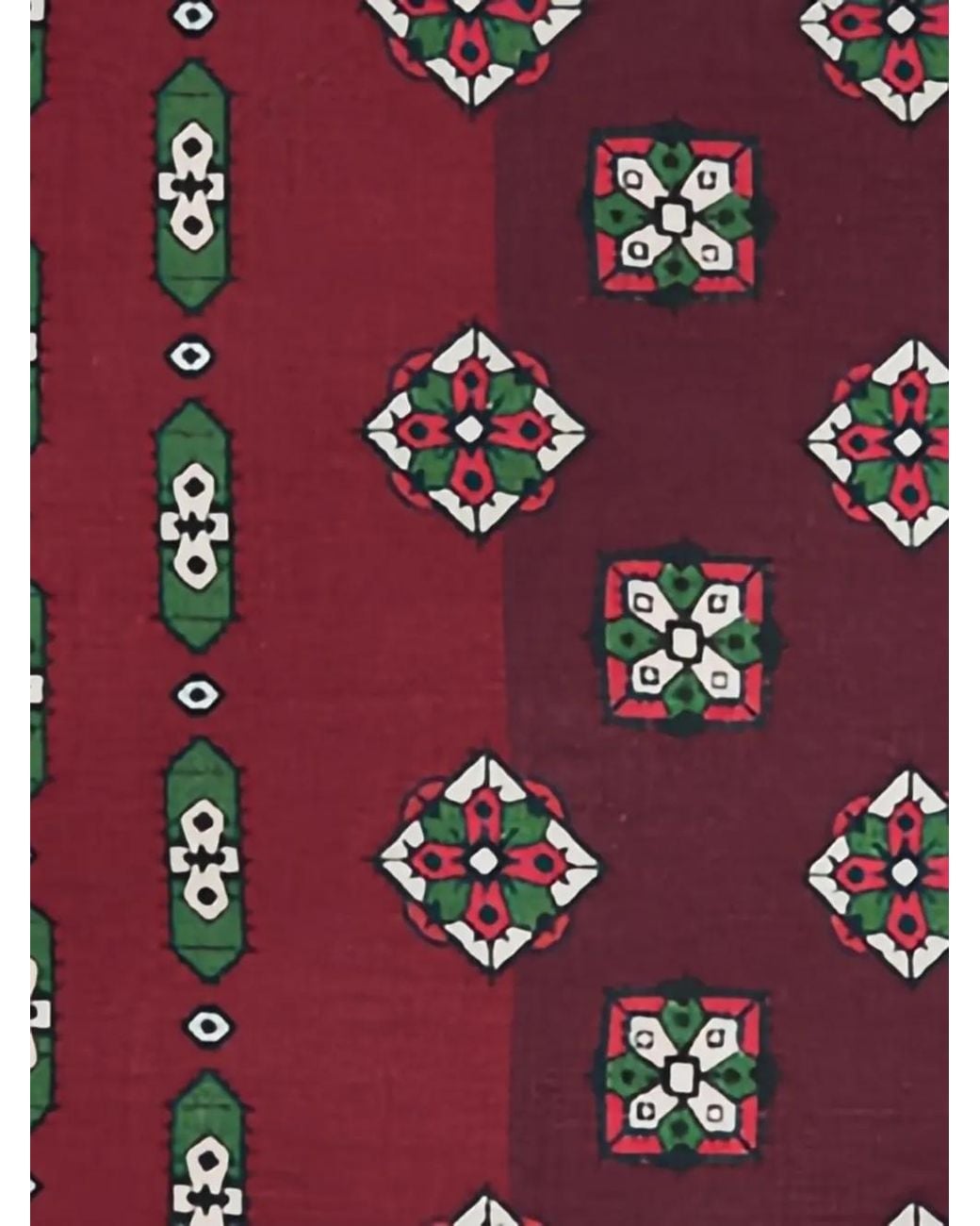 Orlebar Brown Red Maitan Luminis Border Geometric-Patterned Shirt for men