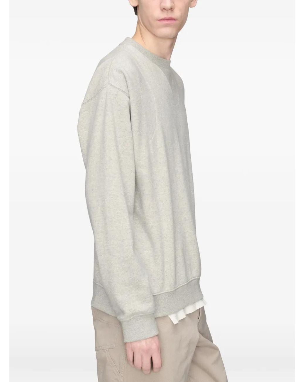 Maison Margiela White Double-Layered Raw-Hem Sweatshirt for men