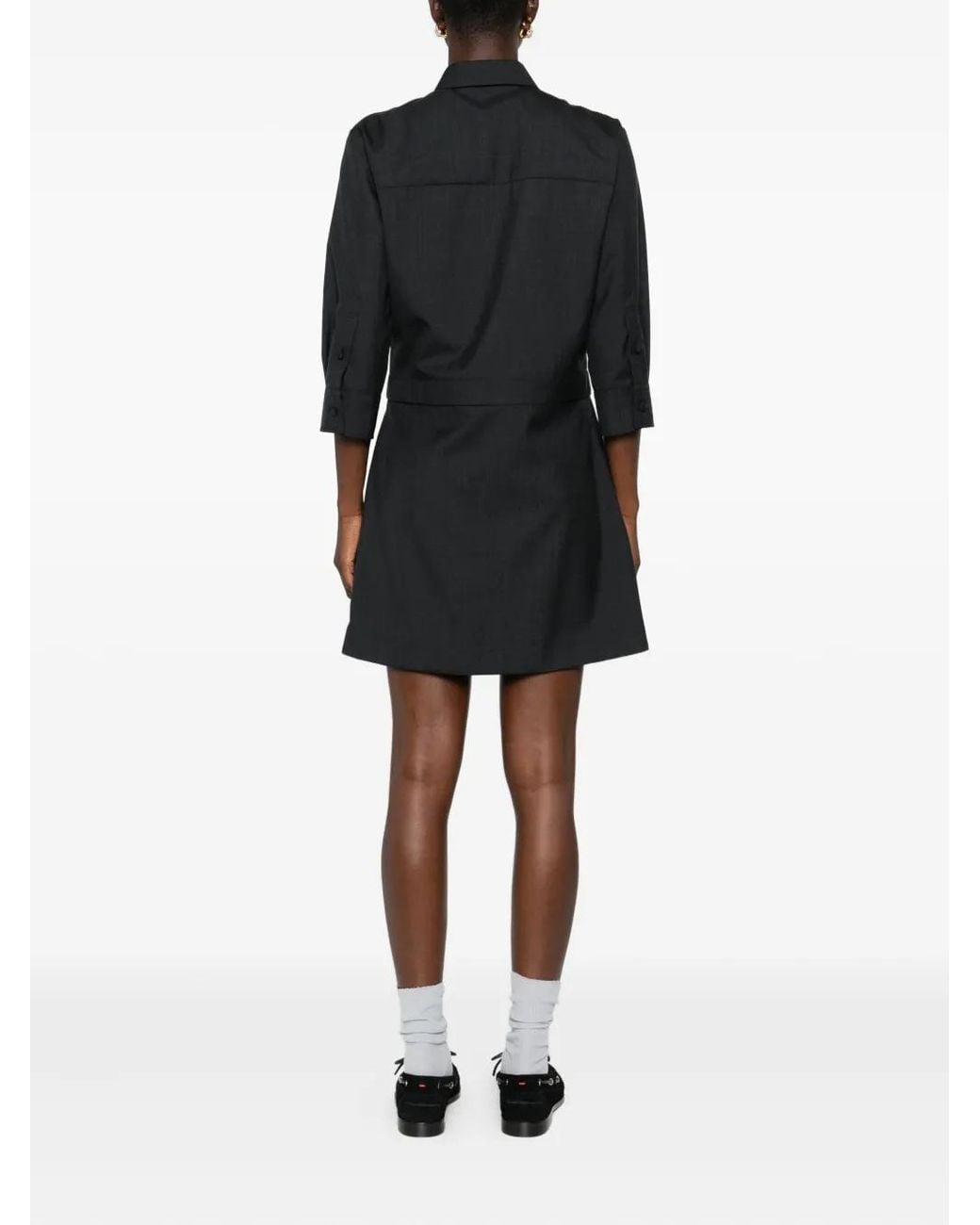 Gucci Mini-Blousejurk Met Knopen in het Black