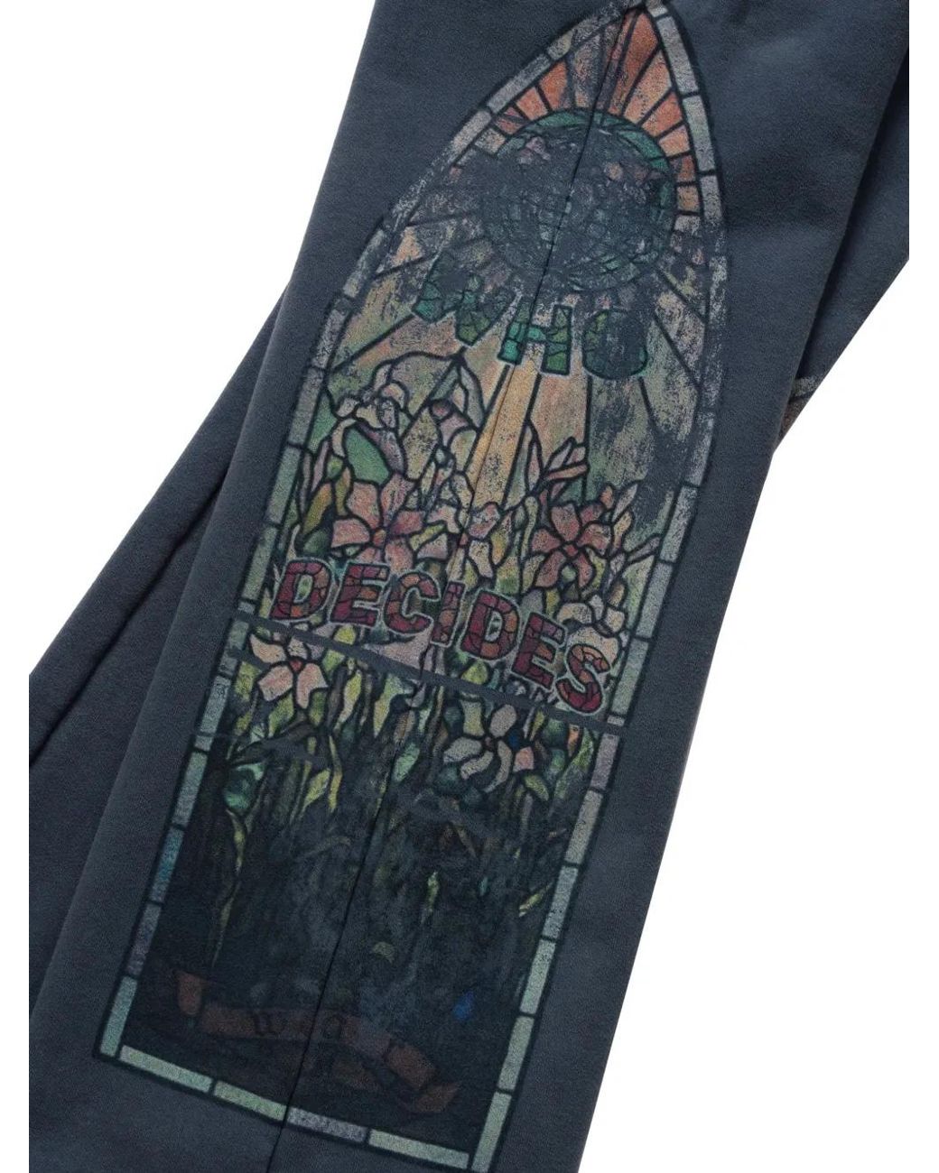 Who Decides War Blue Printed Track Pants