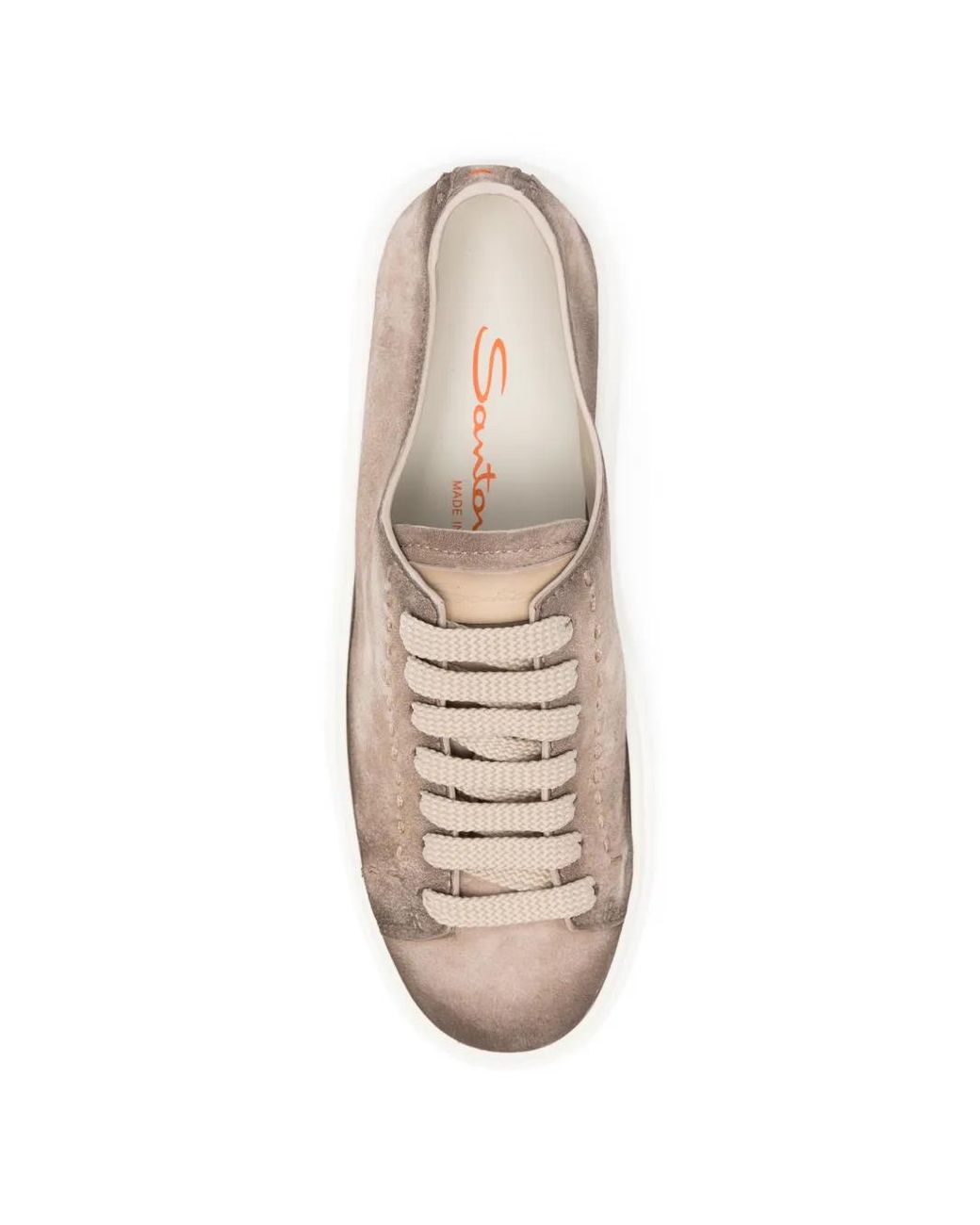 Santoni Natural Leather Sneakers