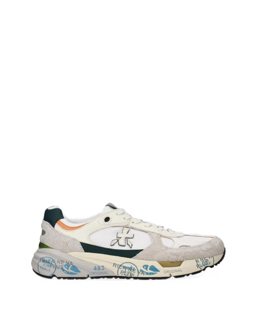 Premiata White Mase 8111 Panelled Sneakers for men