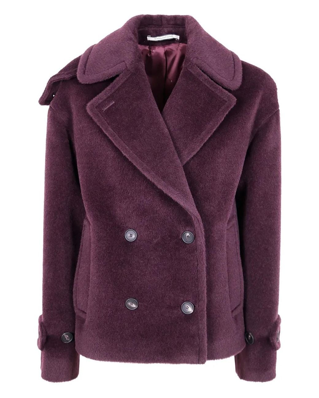 Chaqueta De Lana Alpaca Con Doble Botonadura Tagliatore de color Purple