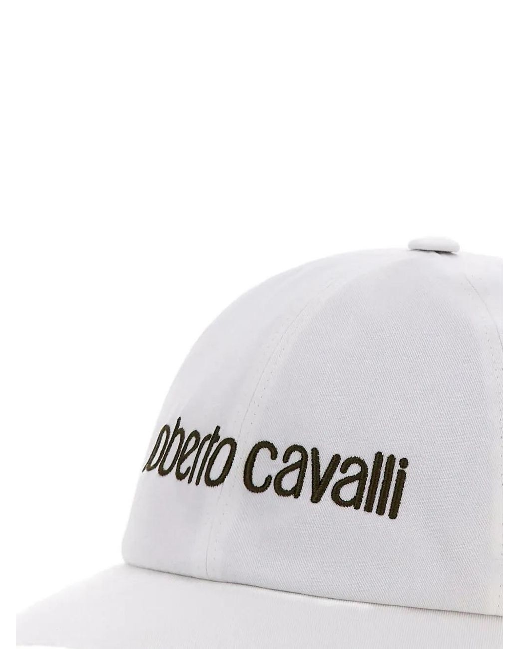 Roberto Cavalli White Logo-Embroidered Baseball Cap