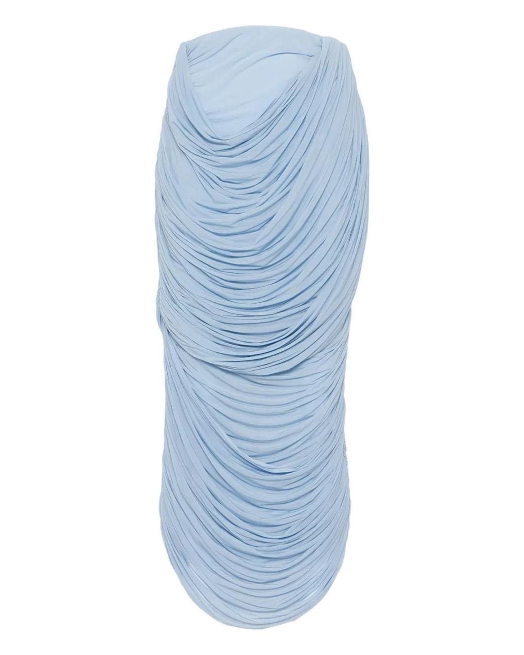 Magda Butrym Blue Draped Midi Skirt