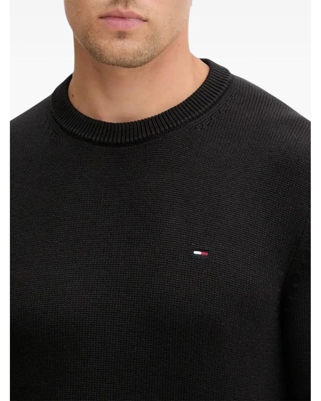 Tommy Hilfiger Black Pull À Patch Logo for men