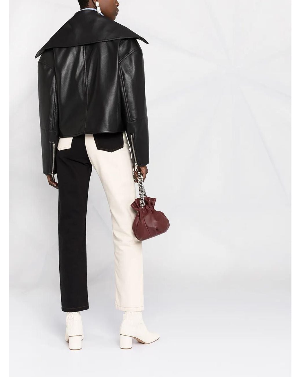 Nanushka Black Ado Biker Jacket