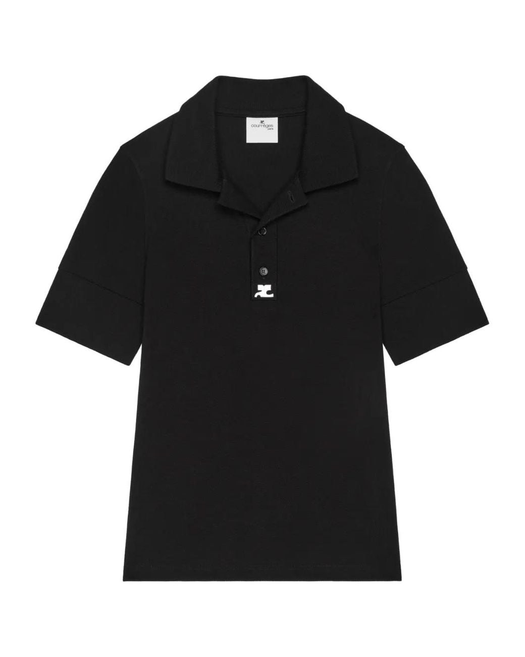 Courreges Black Signature Polo for men