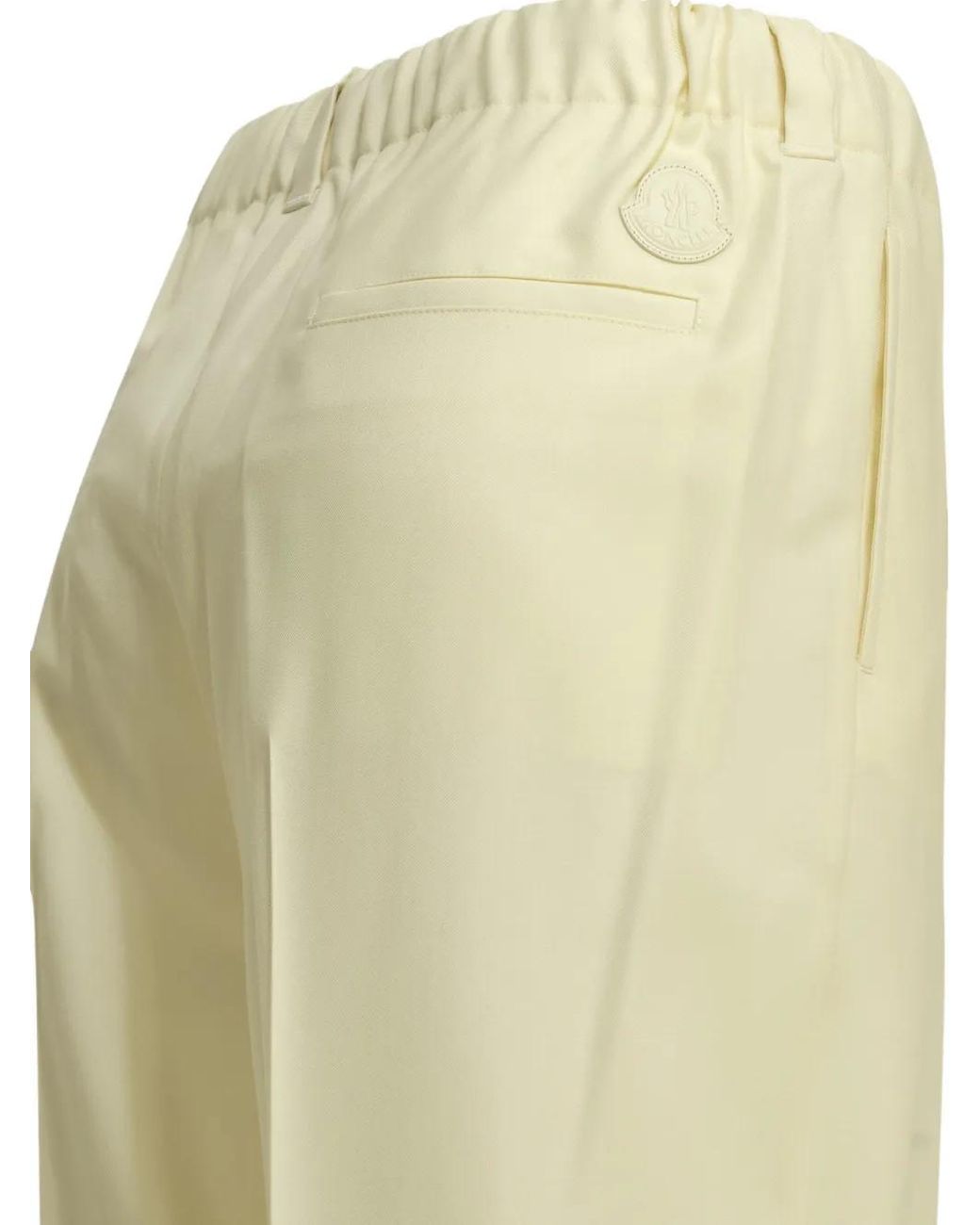 Moncler Yellow Pleated Drawstring Trousers