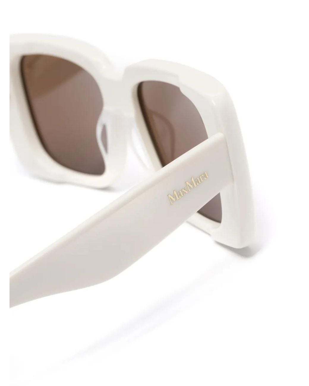 Max Mara Eyewear White Square-Frame Sunglasses