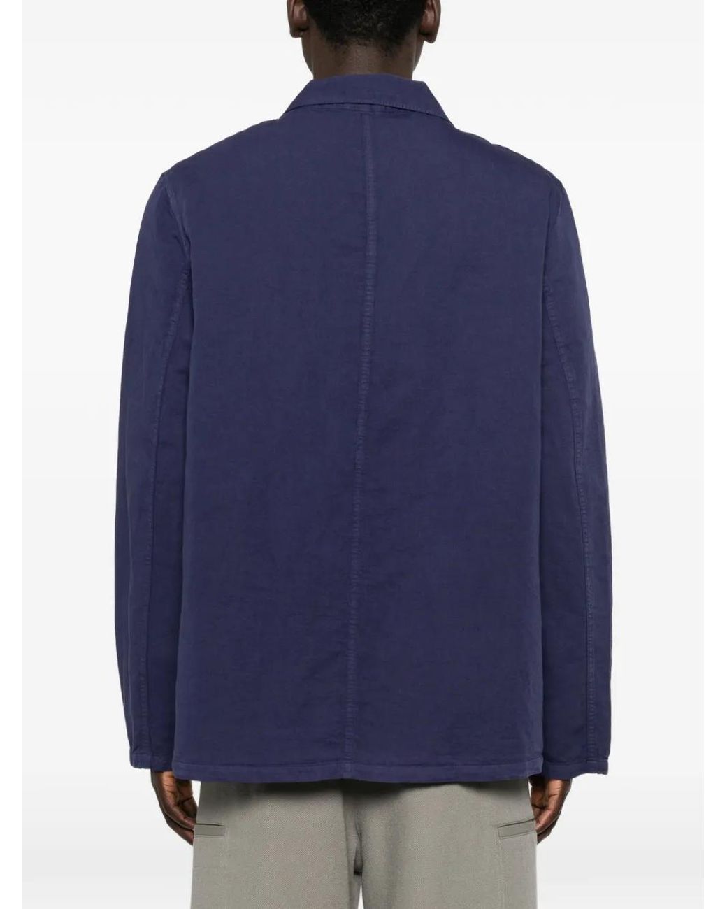 Studio Nicholson Blue Patch-Pocket Single-Breasted Jacket for men