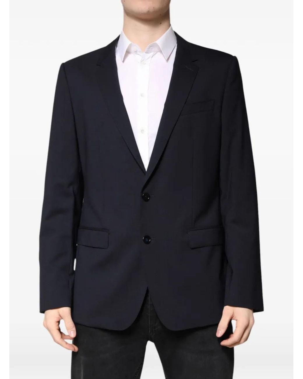 Dolce & Gabbana Blue Martini Single-Breasted Blazer for men