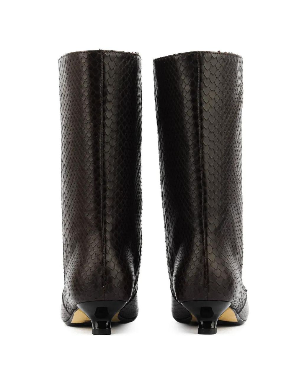 ROTUE Black Stiefeletten Mit Python-Print