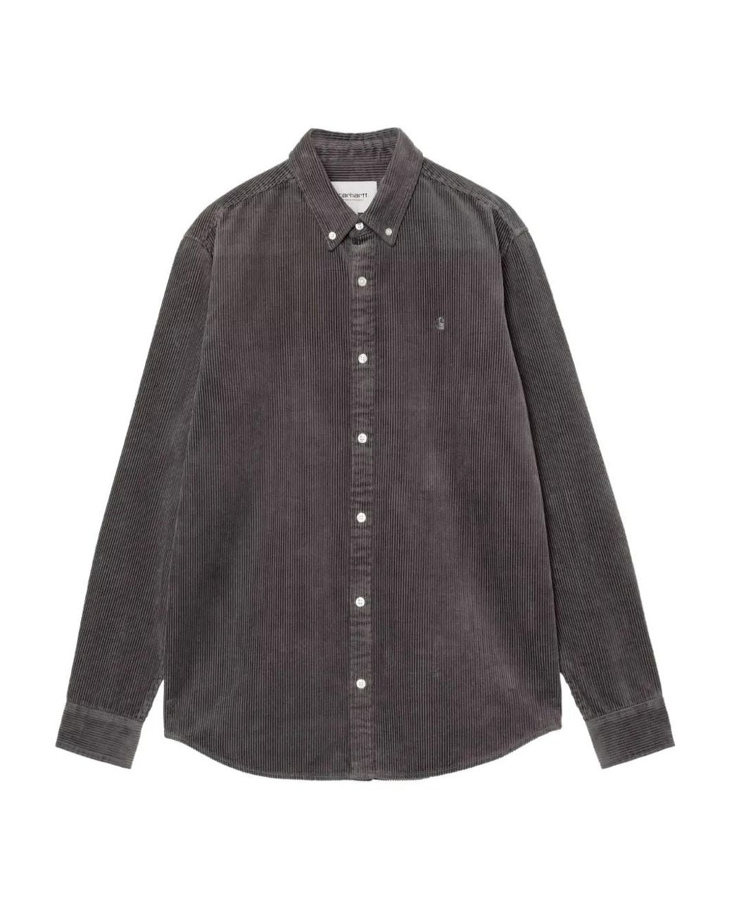 Carhartt Gray Madison Corduroy Button-Front Shirt for men
