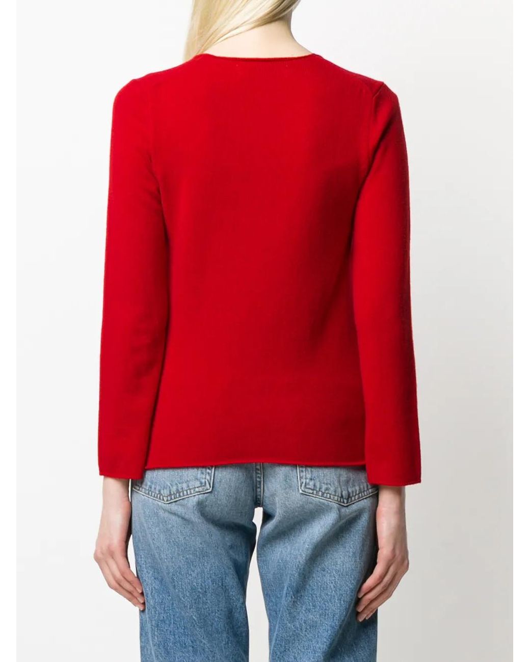 COMME DES GARÇONS PLAY Red Heart-Appliqué Sweater