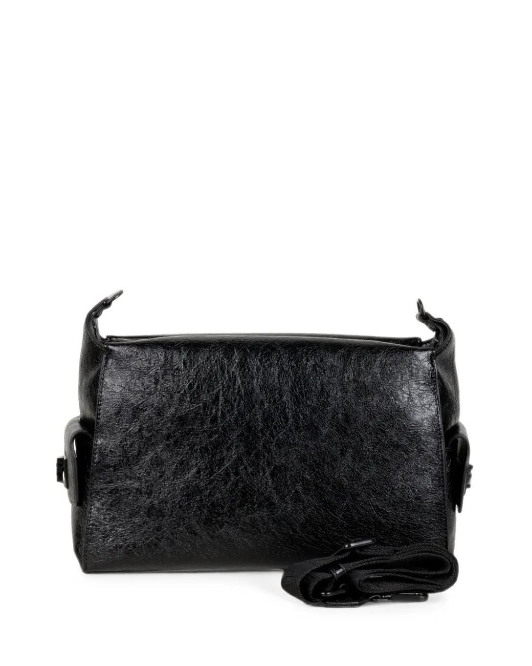 Ermanno Scervino Black Belinda Crinkled Shoulder Bag