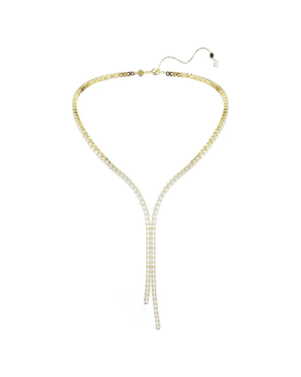 Swarovski White Crystal-Embellished Y-Shape Necklace