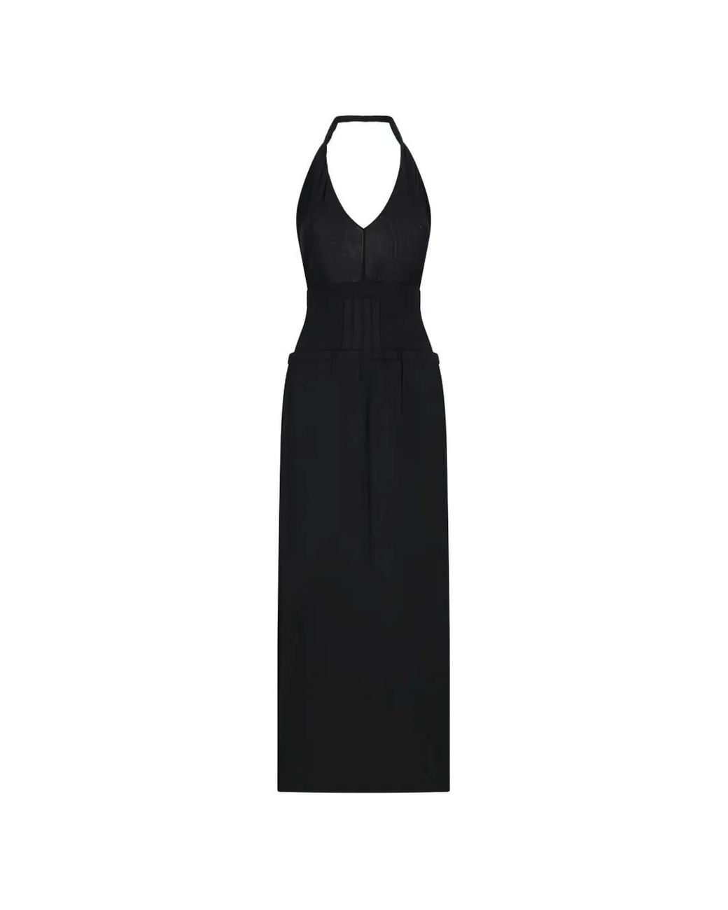 The Attico Black Halterneck Tulle Dress