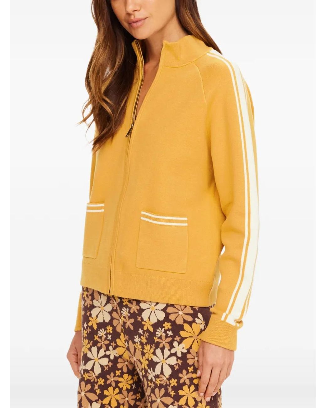 The Upside Yellow Bonito Dylan Side-Stripe Cardigan