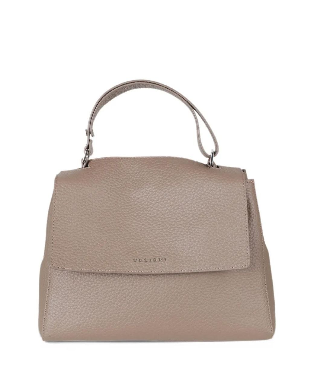 Orciani Natural Midi Borsa Sveva Soft Leather Tote Bag