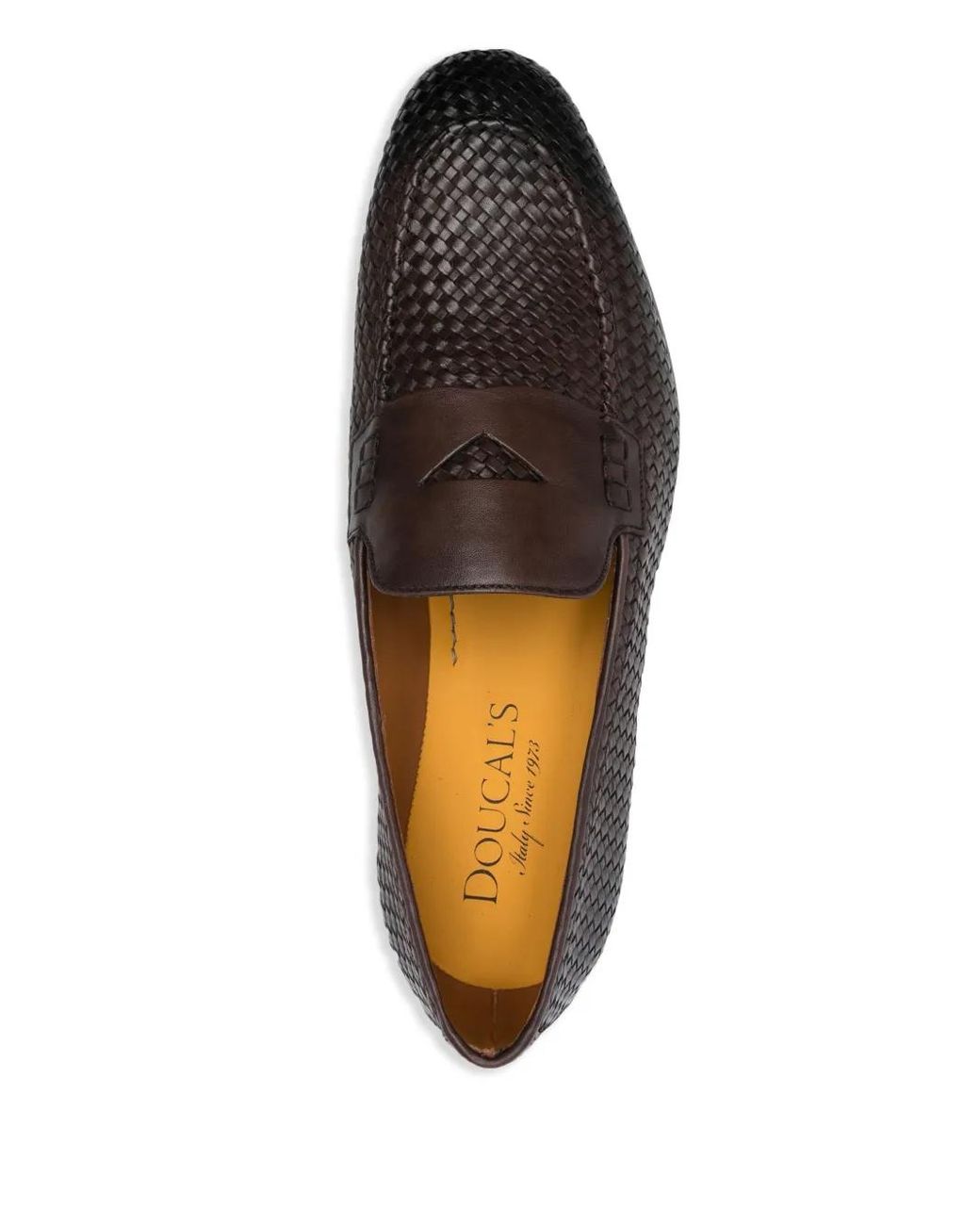Doucal's Gray Leather Loafers for men