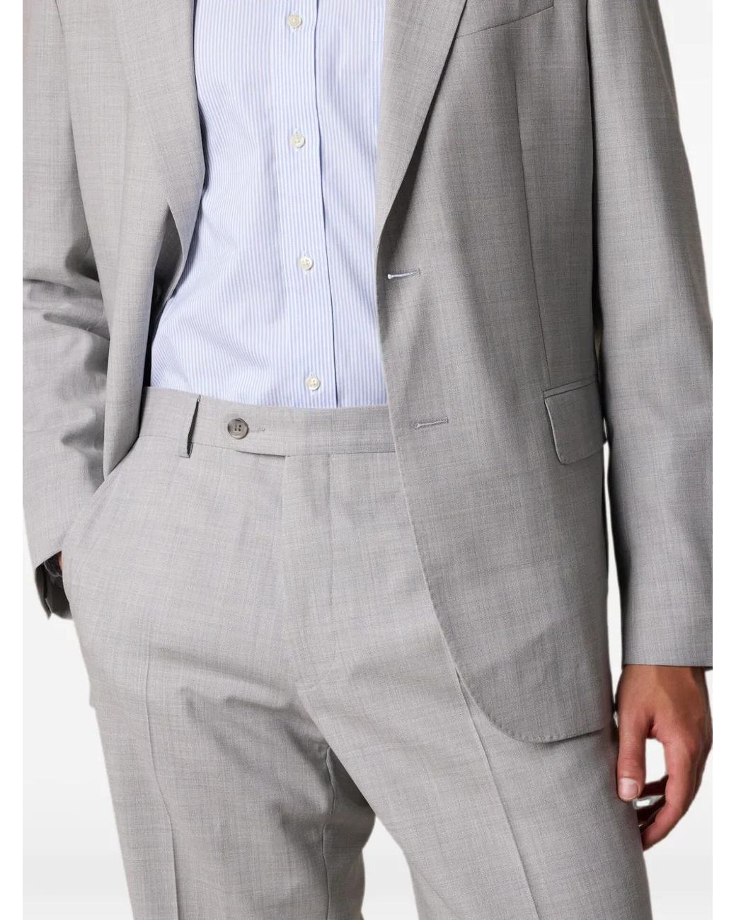 Brooks Brothers Gray Single-Breasted Suit for men