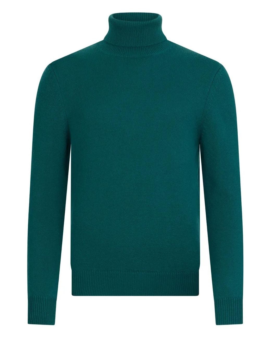 Malo Green Roll Neck Sweater for men
