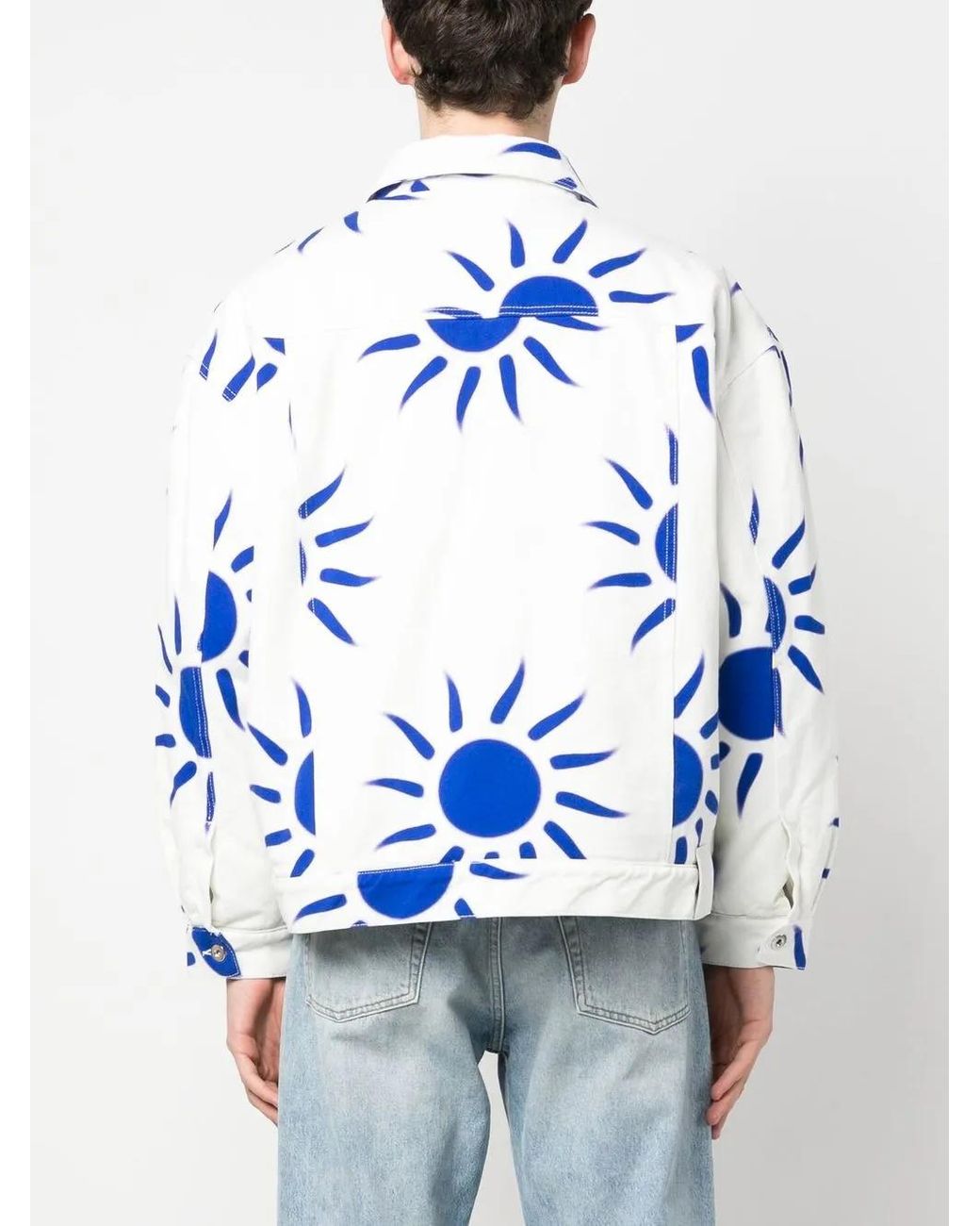 Liberal Youth Ministry Blue Sun-Print Denim Jacket for men