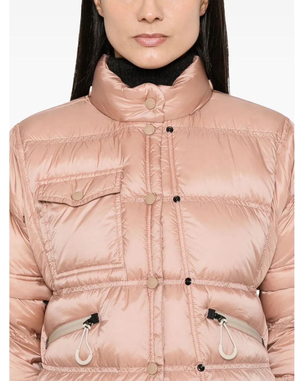 Moncler Pink Mauduit Short Down Jacket