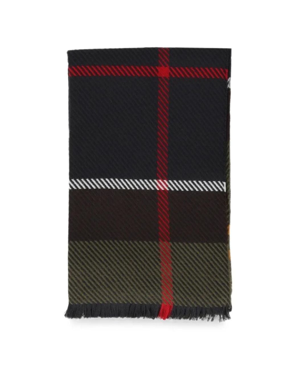 Barbour Black Blair Tartan-Check Scarf