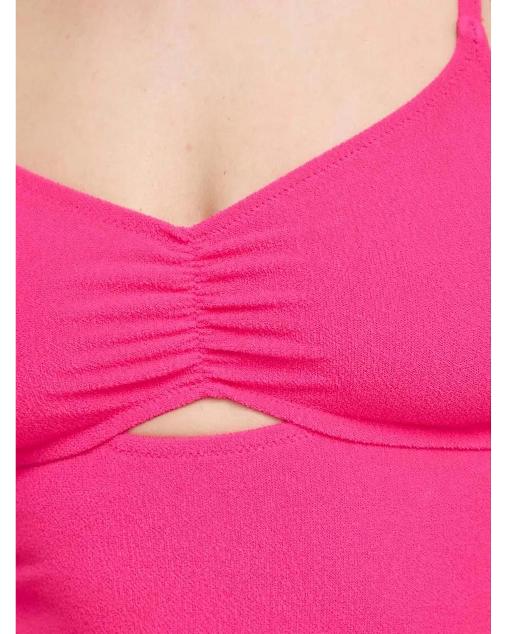 Benetton Pink Maillot De Bain À Fronces