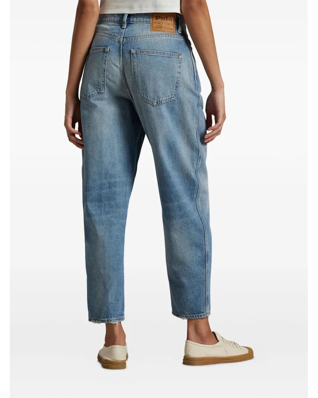 Polo Ralph Lauren Blue Light-Wash Distressed Jeans