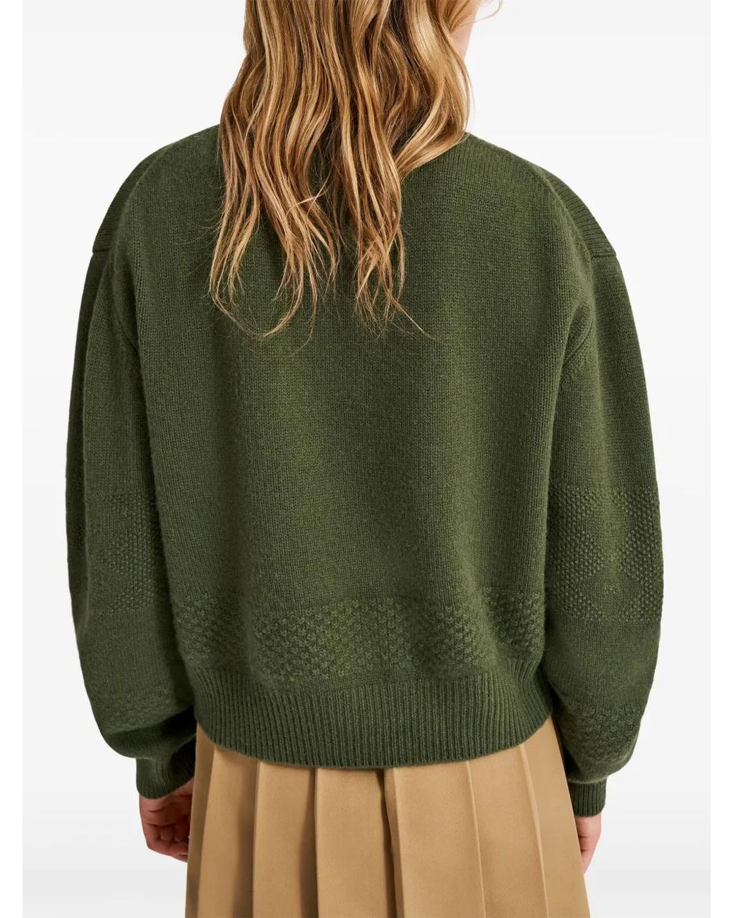 Pringle of Scotland Green Turtleneck Cashmere Sweater