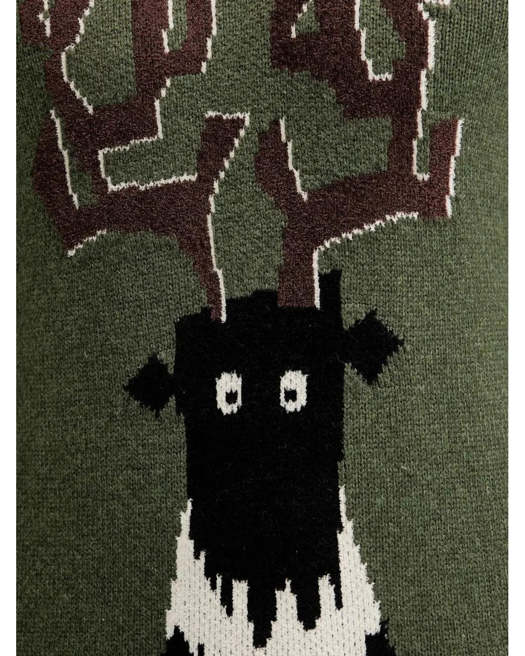 EA7 Green Graphic-Print Sweater for men